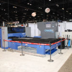 CMAXX dust and fume collector on plasma cutting table at Fabtech