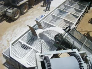 silica dust on a conveyor