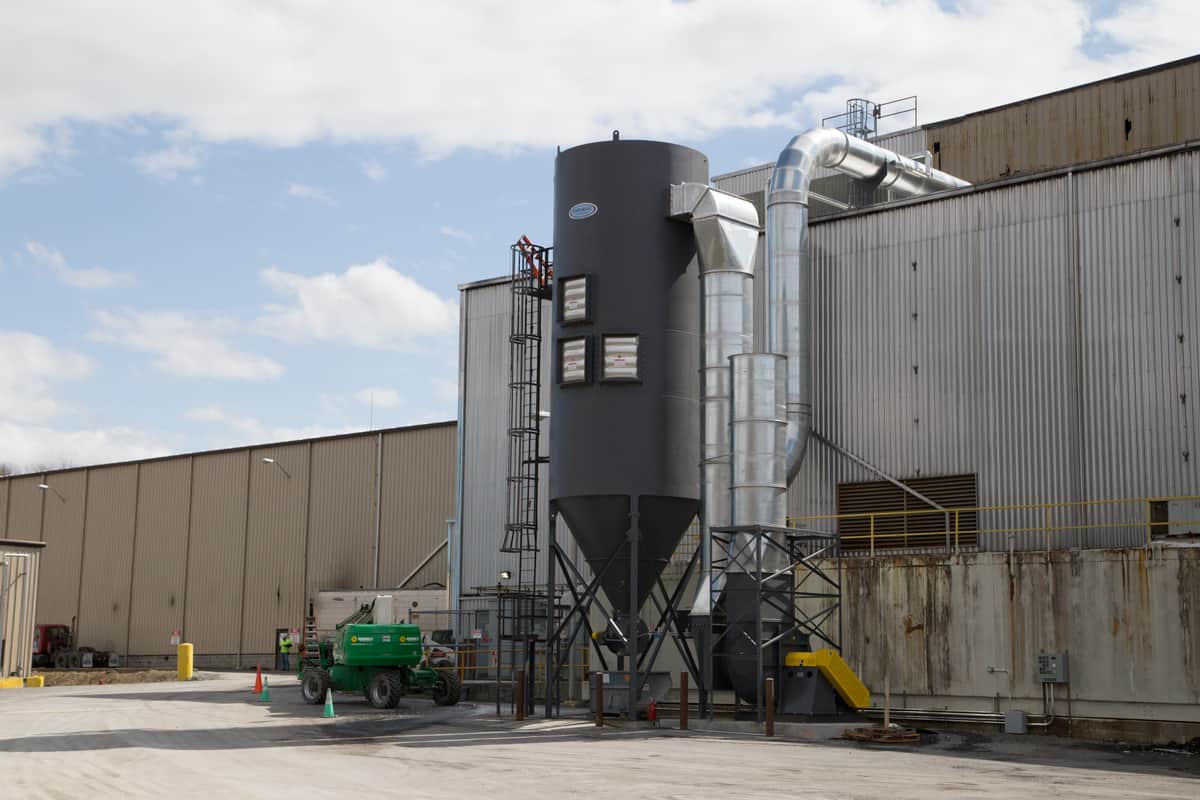 BRF Baghouse system installation at a paper recycling company