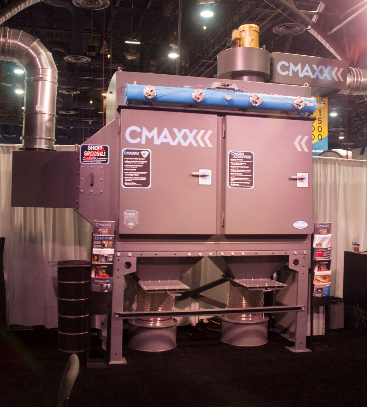 CMAXX dust and fume collector on display at Fabtech