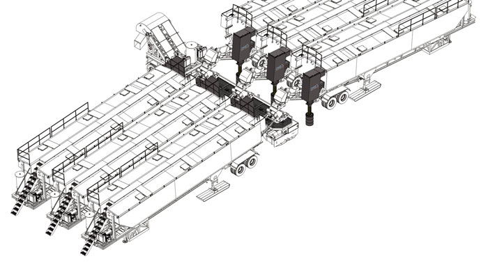 Drawing of Dust Pig installation at fracking site