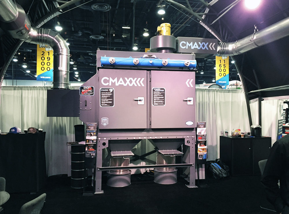 CMAXX filtration system managing weld smoke 