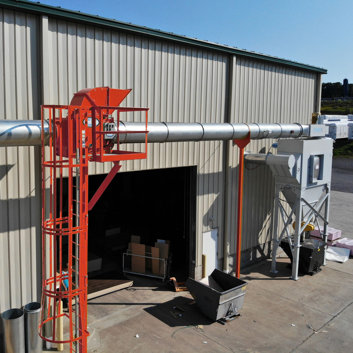 Installation of an Imperial Abort Gate on a dust collection system