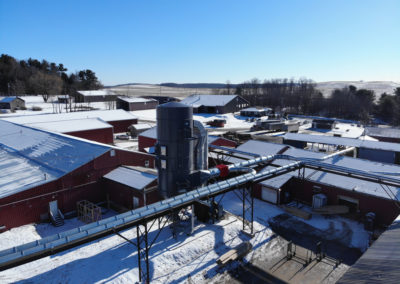 Baghouse installation at a woodworking sawmill