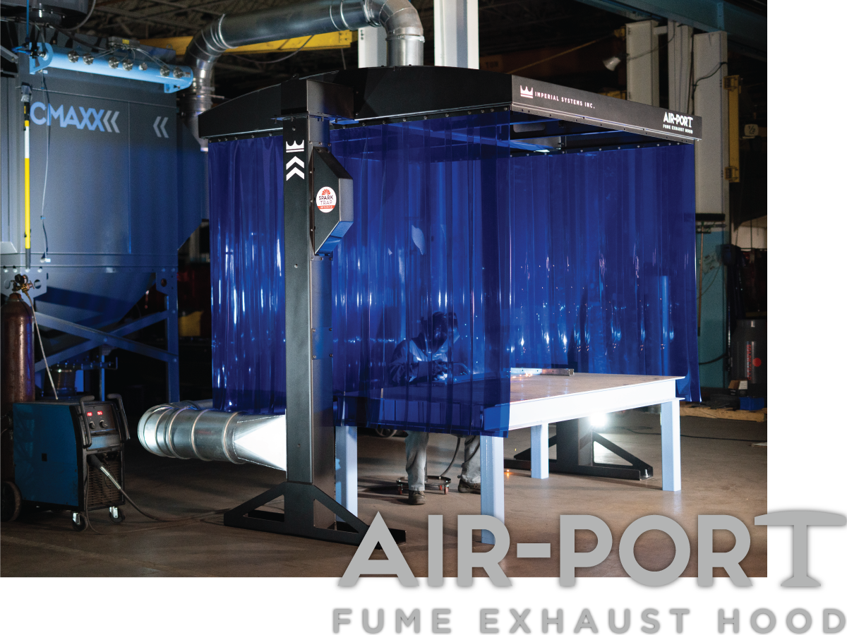 Air-Port Fume Exhaust Hood indoor installation