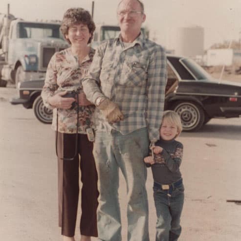 Jeremiah as a toddler with his beloved granddad and grandma