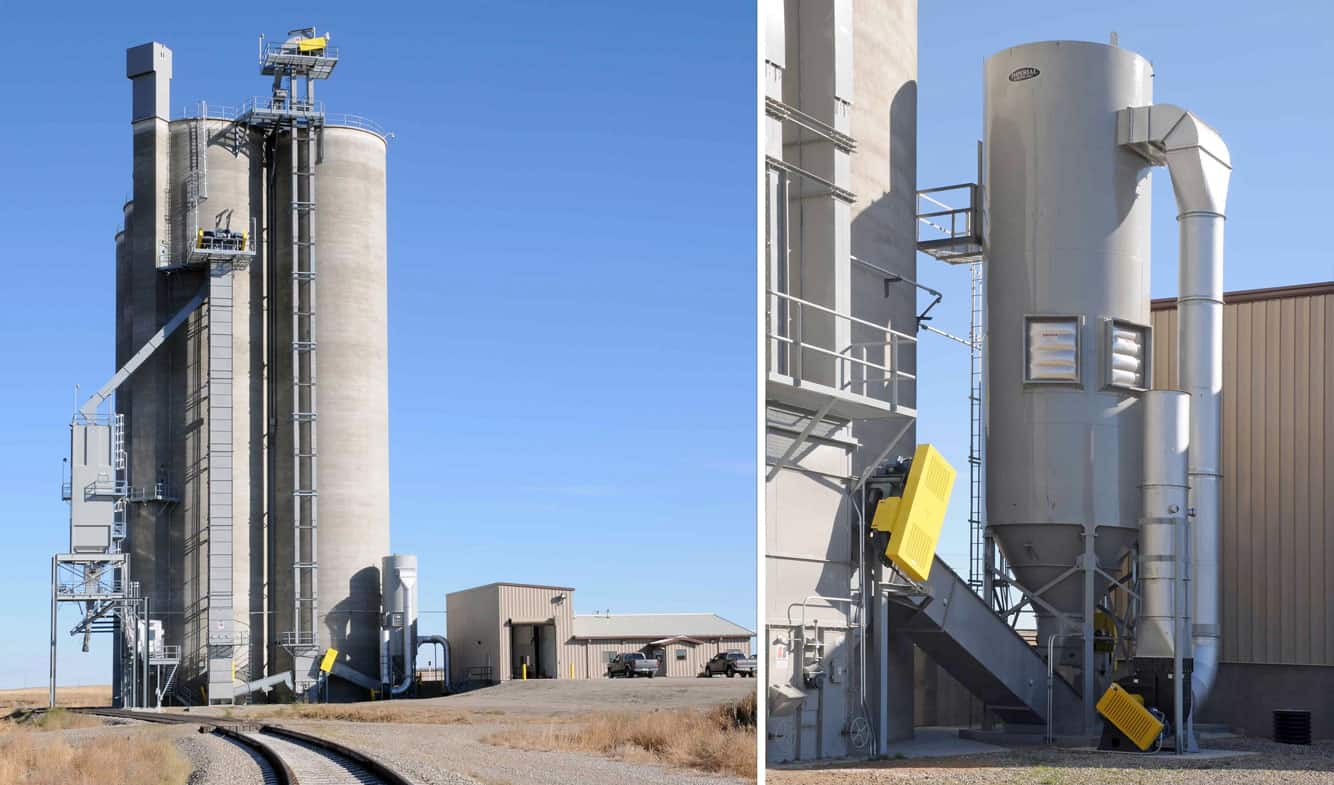 Installation of a correctly designed baghouse dust collection system, reducing chances of grain dust explosions
