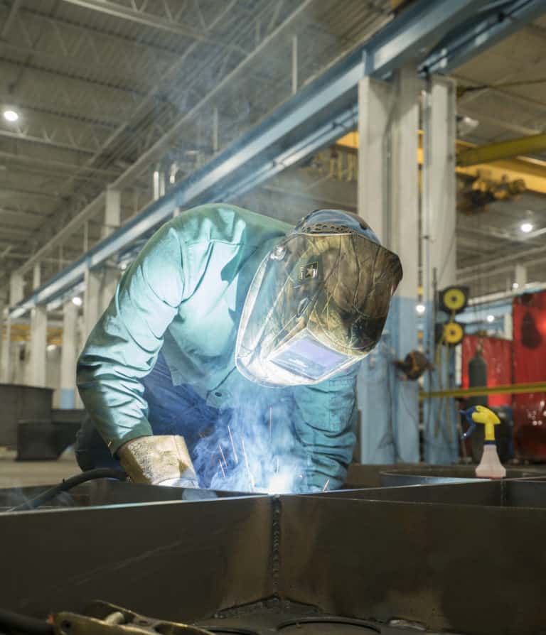 Garret Welding on a BRF baghouse