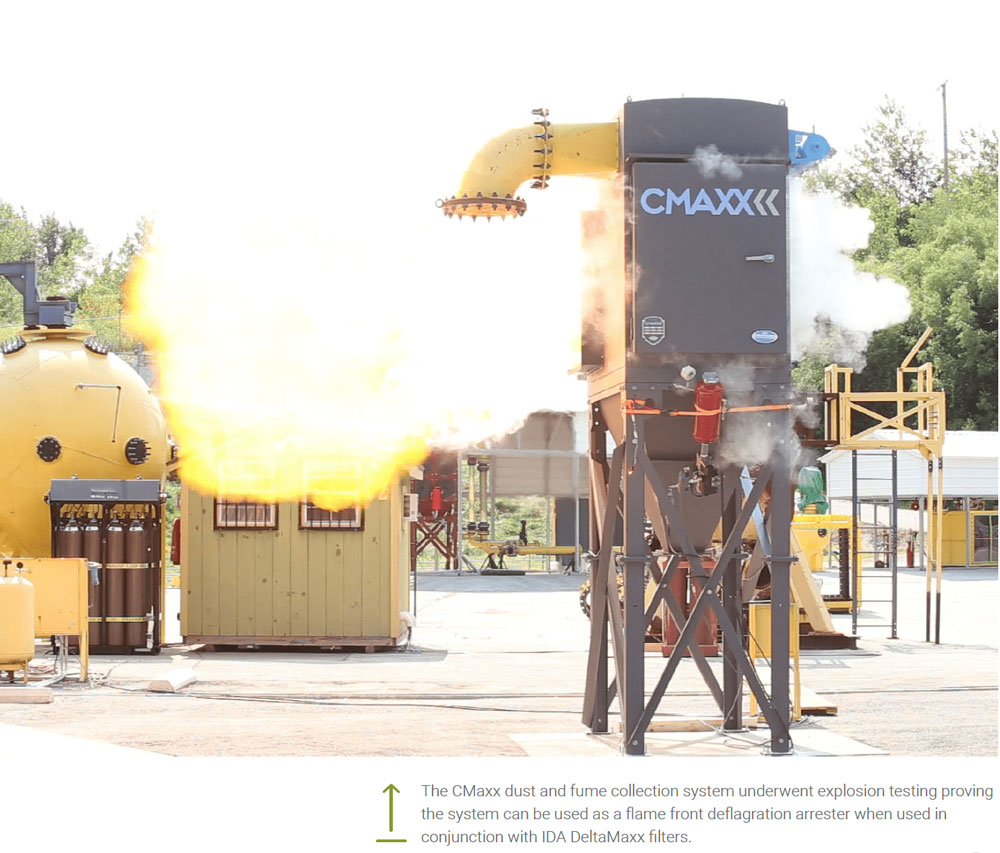 CMAXX Dust and Fume Collector being tested for handling explosions