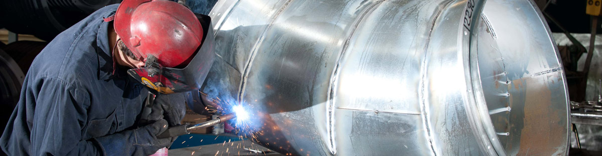 A commercial dust collector is needed for factory processes like welding