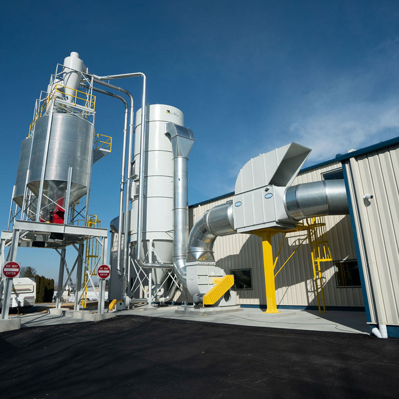 Installation of a medium pressure BRF baghouse dust collector