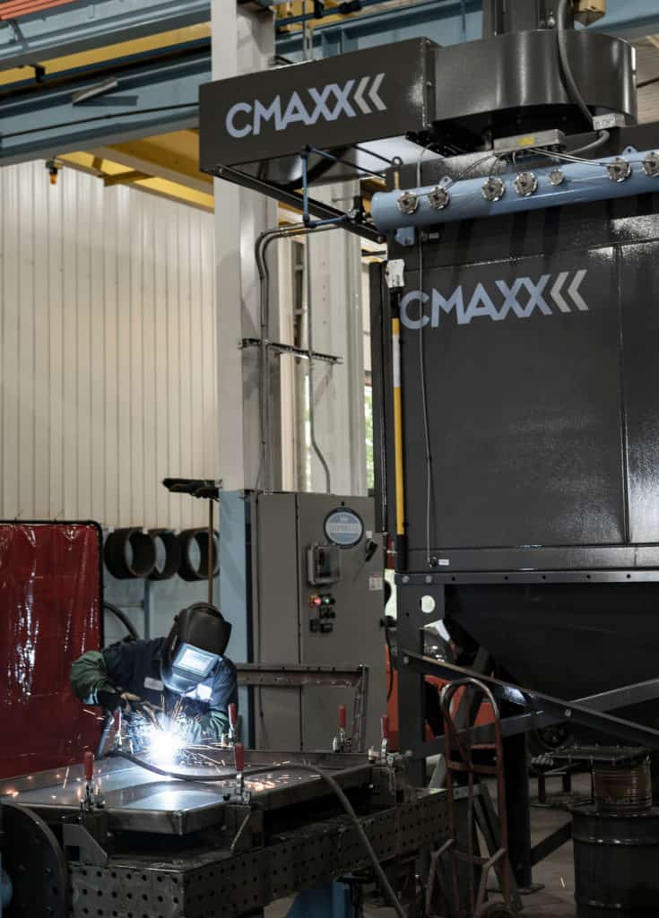 Masaba replaced an old HVAC until with three CMAXX Dust & Fume Collectors as their shop exhaust system for weld smoke extraction.