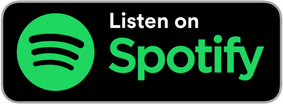 Graphic of "Listen on Spotify" badge with logo