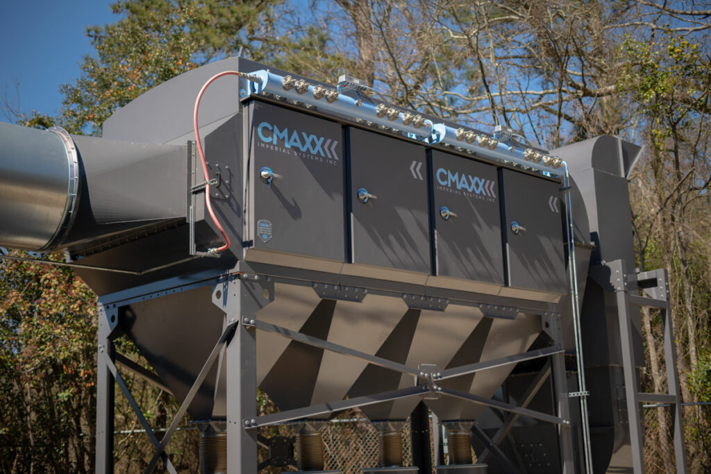 Outdoor CMAXX dust and fume collector installation at Arclabs Welding School in Columbia, SC